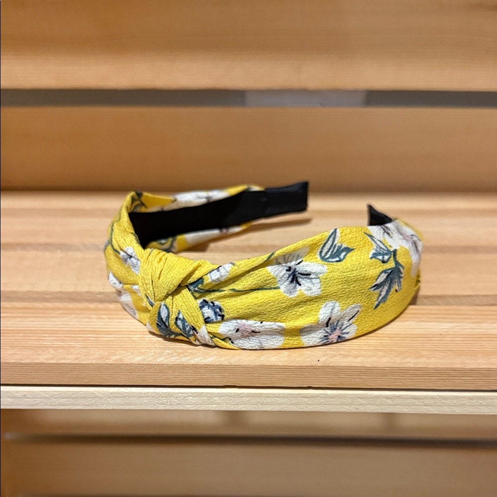 Yellow Floral Knot Headband